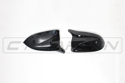 CT Carbon BMW X3/X4/X5/X6 G01/G02/G05/G06 Gloss Piano Black Wing Mirror Caps – Door/Wing Mirror Covers Replacement Shells/Housings | OEM-Style Shadowline/Blackline/M Style | Fits X3 2017+, X4 2018+, X5 2018+, X6 2019+