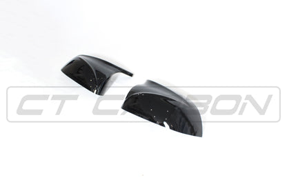 BMW X3/X4/X5/X6 G01 G02 G05 G06 Gloss Piano Black Mirror Caps - Wing/Side Door Mirror Covers Pair, Shadowline/Blackline Style Replacement Shells (2017+ X3, 2018+ X4/X5, 2019+ X6)