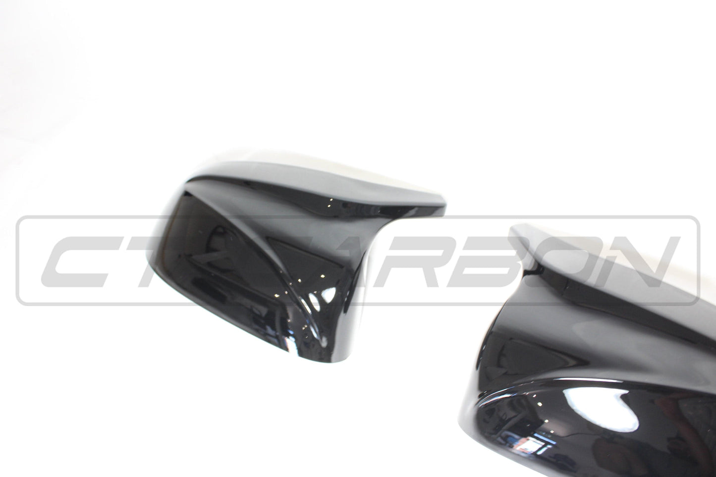 CT Carbon BMW X3/X4/X5/X6 G01/G02/G05/G06 Gloss Piano Black Wing Mirror Caps – Door/Wing Mirror Covers Replacement Shells/Housings | OEM-Style Shadowline/Blackline/M Style | Fits X3 2017+, X4 2018+, X5 2018+, X6 2019+