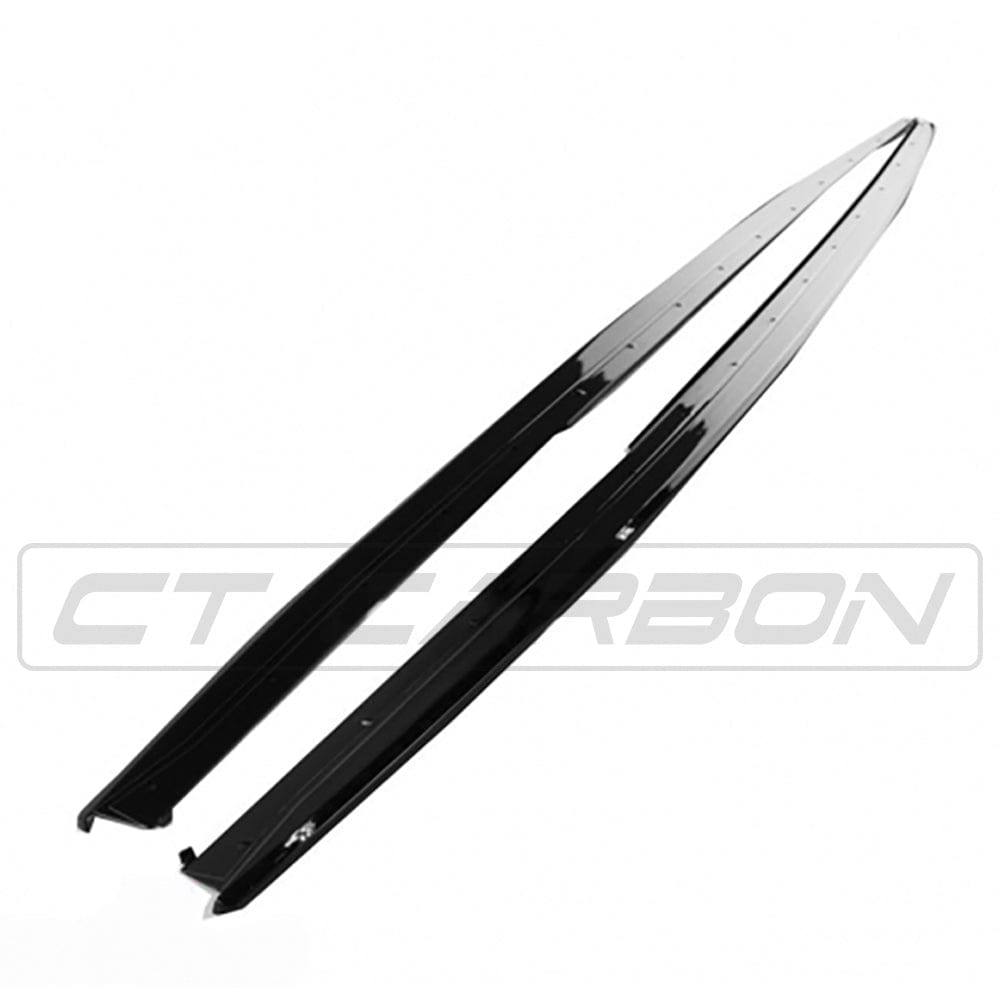 BMW 3 Series F30/F31 Side Skirt Extensions Gloss Black – M Performance Style Side Blades/Sill Extensions (Pair) | CT Carbon BLAK | 2012