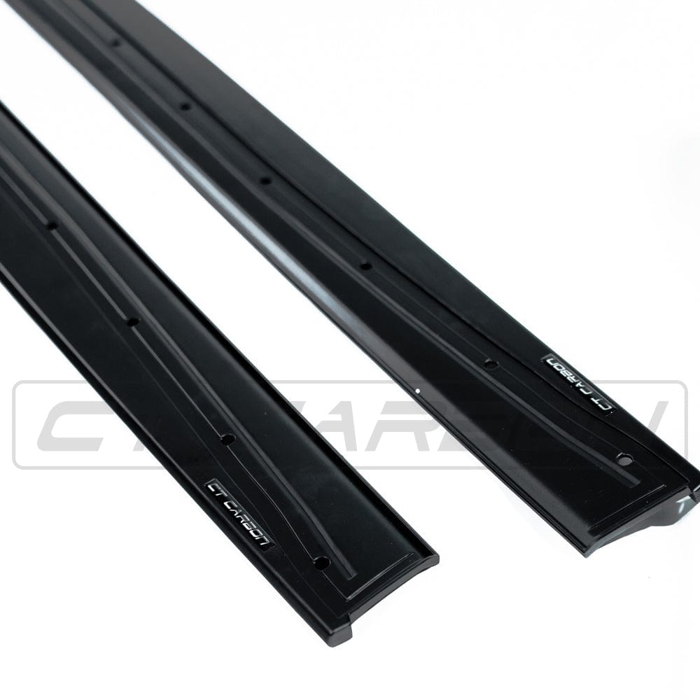 BMW 4 Series F32 F33 F36 Matte Black Side Skirt Extensions, M Performance/M Sport Style Rocker Sill Extensions/Side Splitters - Fits Coupe, Convertible & Gran Coupe 2013-2020 - Aero Side Blades/Rocker Panel Trim - CT Carbon BLAK