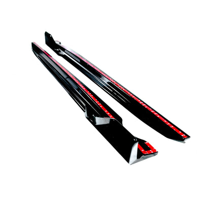 BMW X5 G05 & X5M F95 Side Skirts / Side Splitters / Side Skirt Extensions - Gloss Piano Black ABS Sill Extensions, Rocker Panel Trims - M Performance Style Body Kit - Fits X5 2018+, X5M 2019+ (incl. Competition)