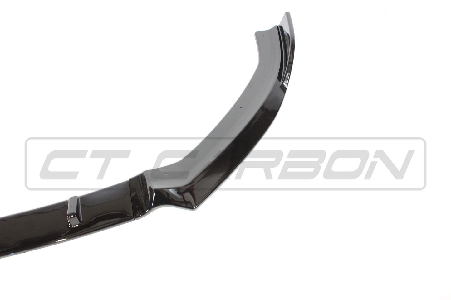 Audi A3 8V S-Line & S3 8V Facelift 2017-2020 Gloss Black Front Splitter Lip Spoiler - Piano Black ABS Front Bumper Lip/Chin Splitter/Valance Extension - Hatchback & Saloon/Sedan - Aero Body Kit Add-On (CT Carbon/CT BLAK)