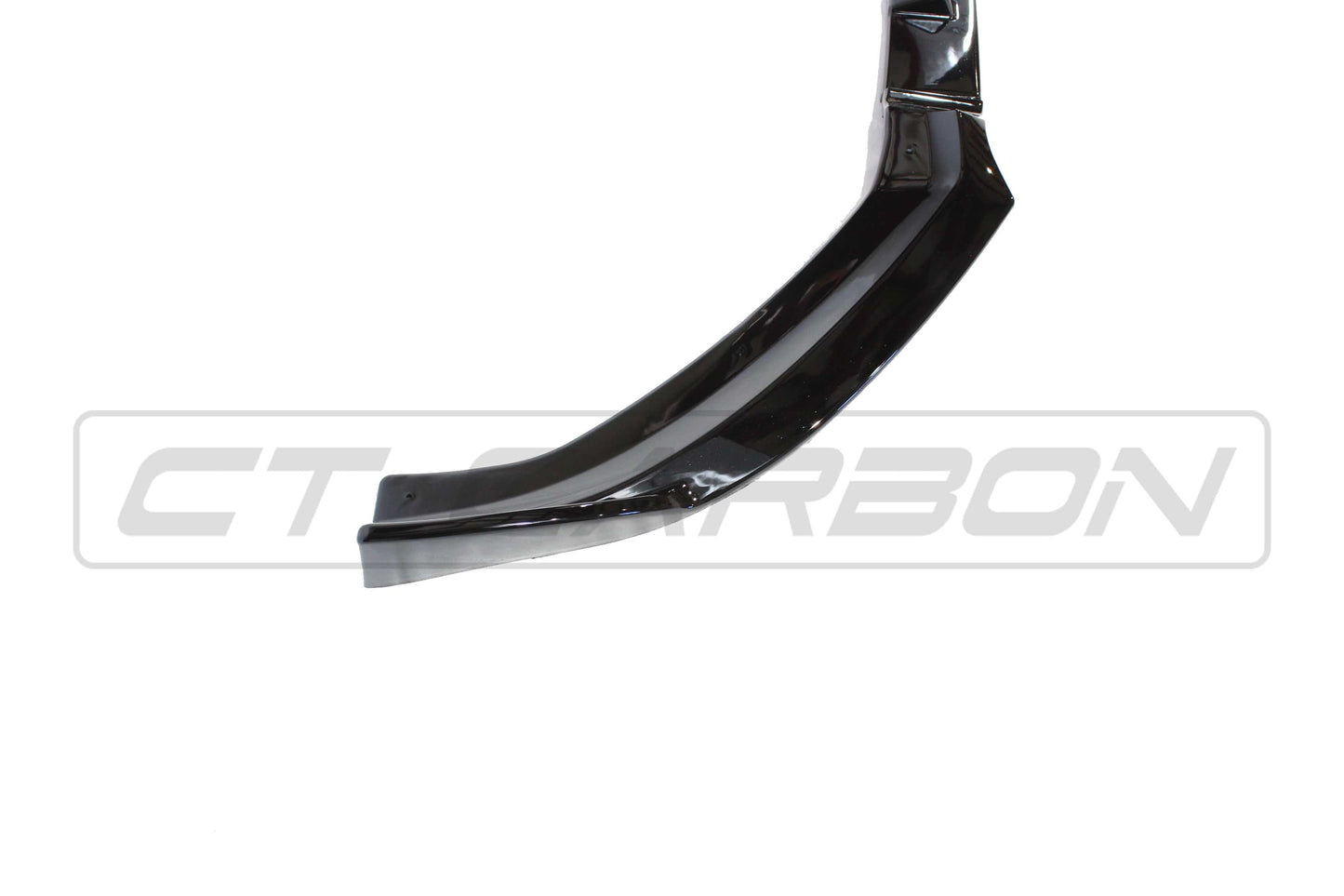 Audi A3 8V S-Line & S3 8V Facelift 2017-2020 Gloss Black Front Splitter Lip Spoiler - Piano Black ABS Front Bumper Lip/Chin Splitter/Valance Extension - Hatchback & Saloon/Sedan - Aero Body Kit Add-On (CT Carbon/CT BLAK)