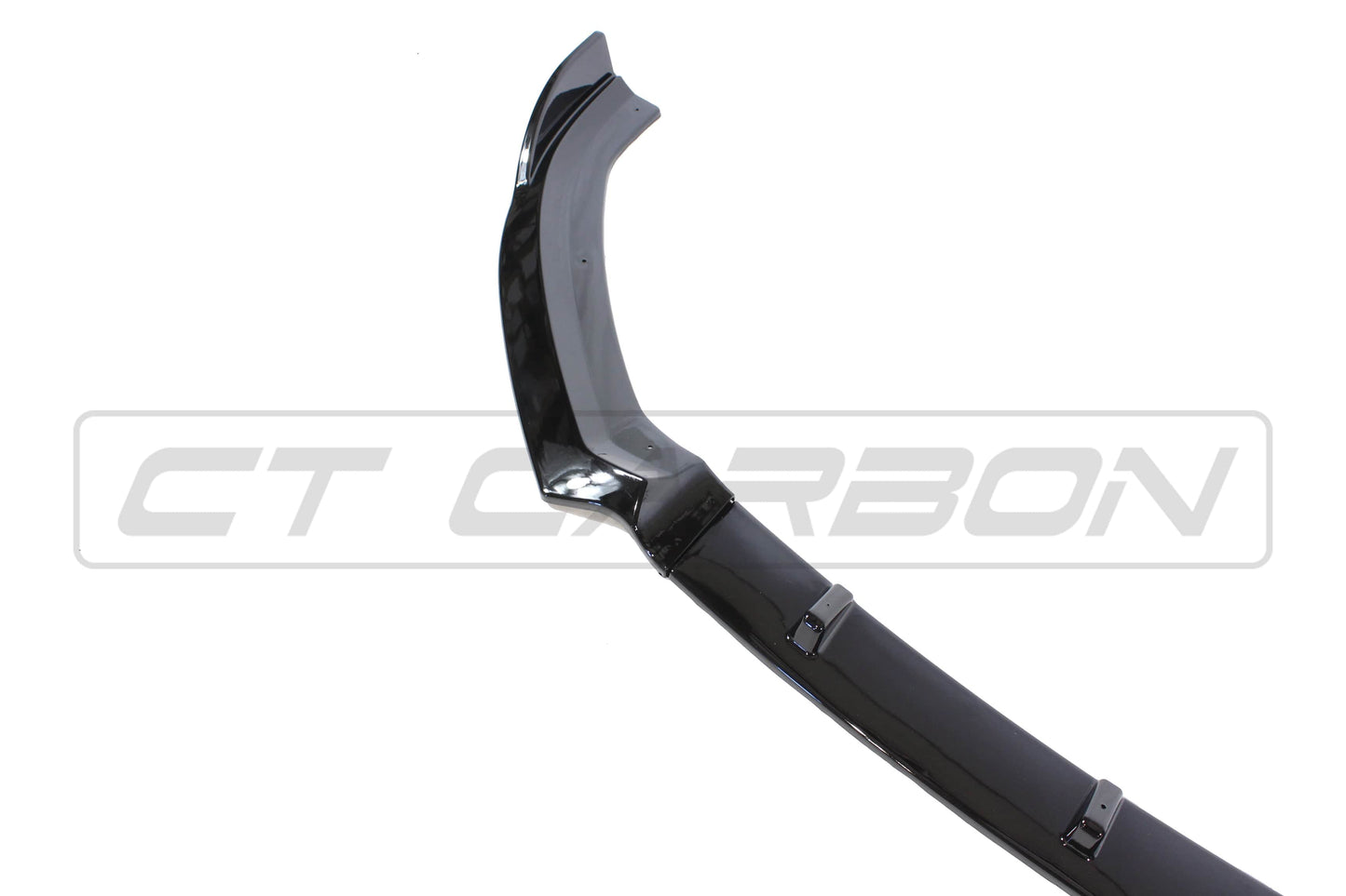 Audi A3 8V S-Line & S3 8V Facelift 2017-2020 Gloss Black Front Splitter Lip Spoiler - Piano Black ABS Front Bumper Lip/Chin Splitter/Valance Extension - Hatchback & Saloon/Sedan - Aero Body Kit Add-On (CT Carbon/CT BLAK)