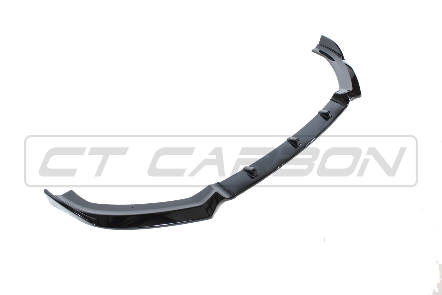 Audi A3 8V S-Line & S3 8V Facelift 2017-2020 Gloss Black Front Splitter Lip Spoiler - Piano Black ABS Front Bumper Lip/Chin Splitter/Valance Extension - Hatchback & Saloon/Sedan - Aero Body Kit Add-On (CT Carbon/CT BLAK)