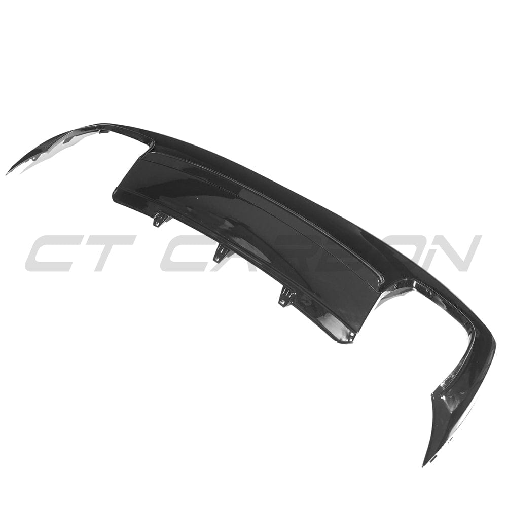 Audi A4/S4 B8.5 2013–2015 Rear Diffuser / Valance Gloss Piano Black – Facelift 8K Lower Bumper Insert Skirt Splitter Lip Apron ABS – CT Carbon OEM+