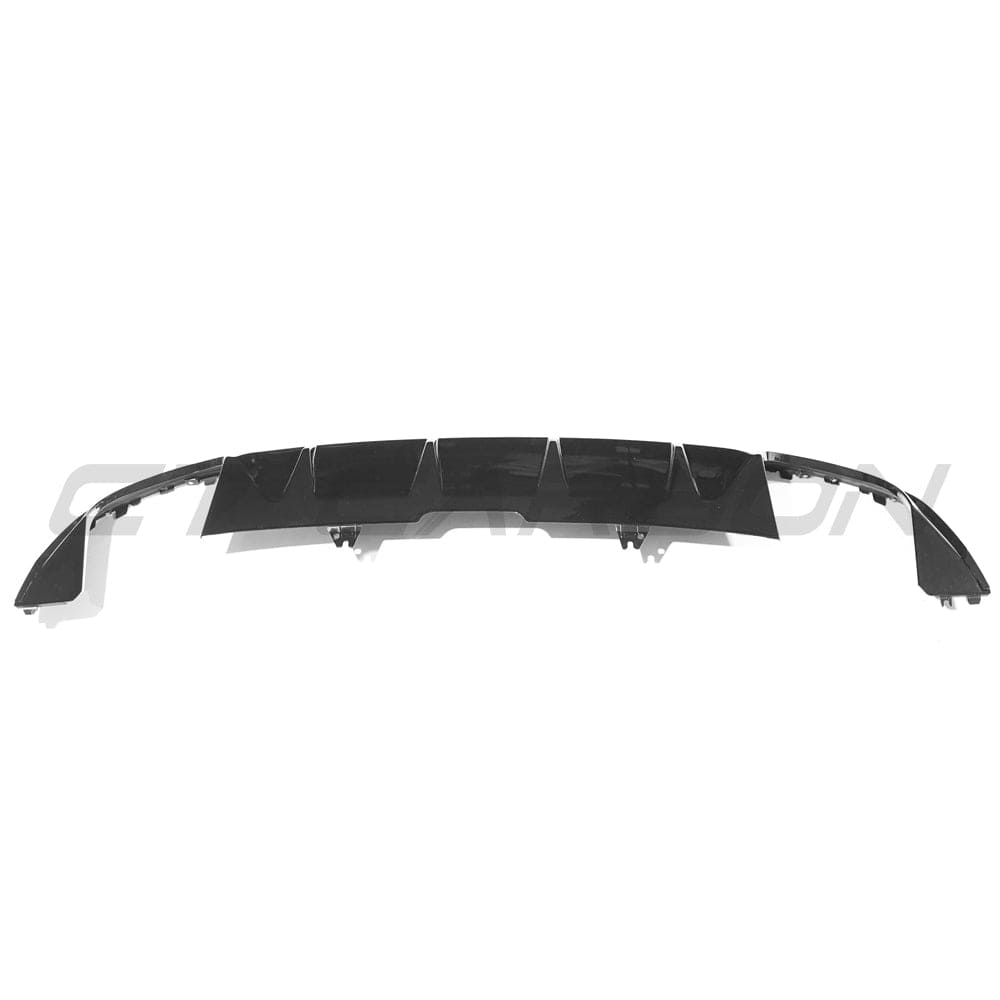 Audi A5/S5 B9 2016-2019 Pre-Facelift Gloss Black Rear Diffuser Valance – Rear Bumper Trim/Insert Splitter Apron Lip | High-Gloss Piano Black OE-Style | Fits A5 S-Line & S5 Coupe/Sportback | CT Carbon ABS