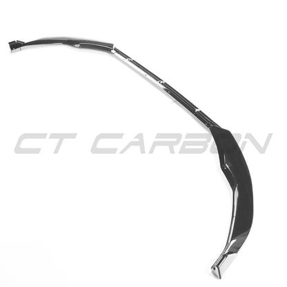 Audi S3 8Y & A3 8Y S-Line 2020+ Front Lip Splitter Gloss Black - Front Bumper Lip / Chin Spoiler / Valance Extension - Piano Black - BLAK by CT Carbon