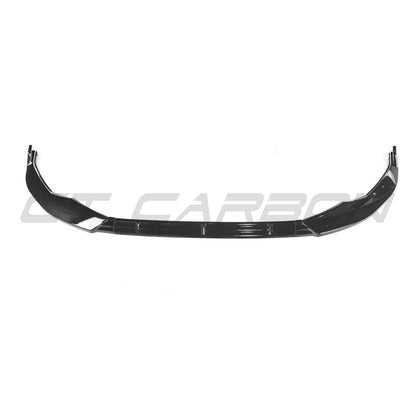 Audi S3 8Y & A3 8Y S-Line 2020+ Front Lip Splitter Gloss Black - Front Bumper Lip / Chin Spoiler / Valance Extension - Piano Black - BLAK by CT Carbon