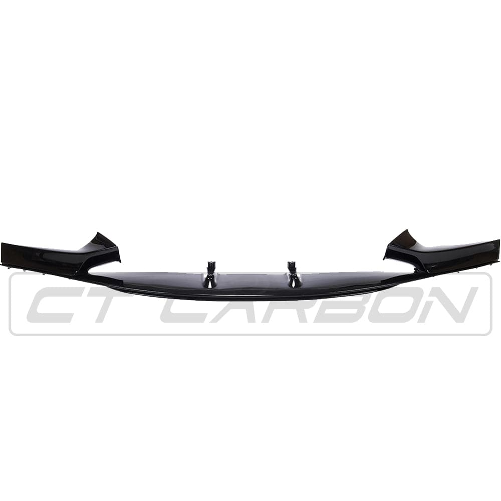 BMW 2 Series F22/F23 2014-2020 Coupe & Convertible Front Lip Spoiler/Splitter - Gloss Piano Black M Performance Style Chin Spoiler, Bumper Lip Aero - CT Carbon BLAK