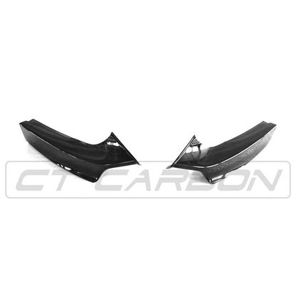 BMW 2 Series F22/F23 Front Lip Splitter Spoiler - M Performance/MP Style - Gloss Piano Black Bumper Lip Chin Spoiler 2014-2020 F22 Coupe/F23 Convertible - BLAK by CT Carbon