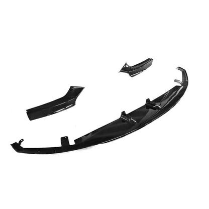 BMW 2 Series F22/F23 Front Lip Splitter Spoiler - M Performance/MP Style - Gloss Piano Black Bumper Lip Chin Spoiler 2014-2020 F22 Coupe/F23 Convertible - BLAK by CT Carbon