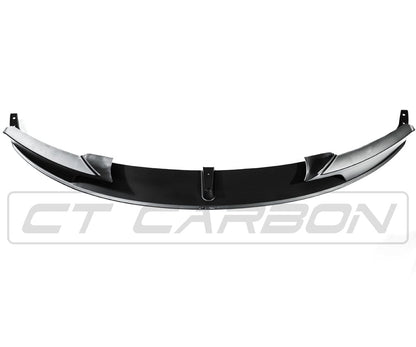 BMW 3 Series F30 F31 Front Lip Splitter Spoiler 2012-2018 - Matte Black MP M Performance Style M Sport Look Chin Spoiler Front Bumper Lower Lip Valance Skirt - Saloon/Touring - CT Carbon BLAK