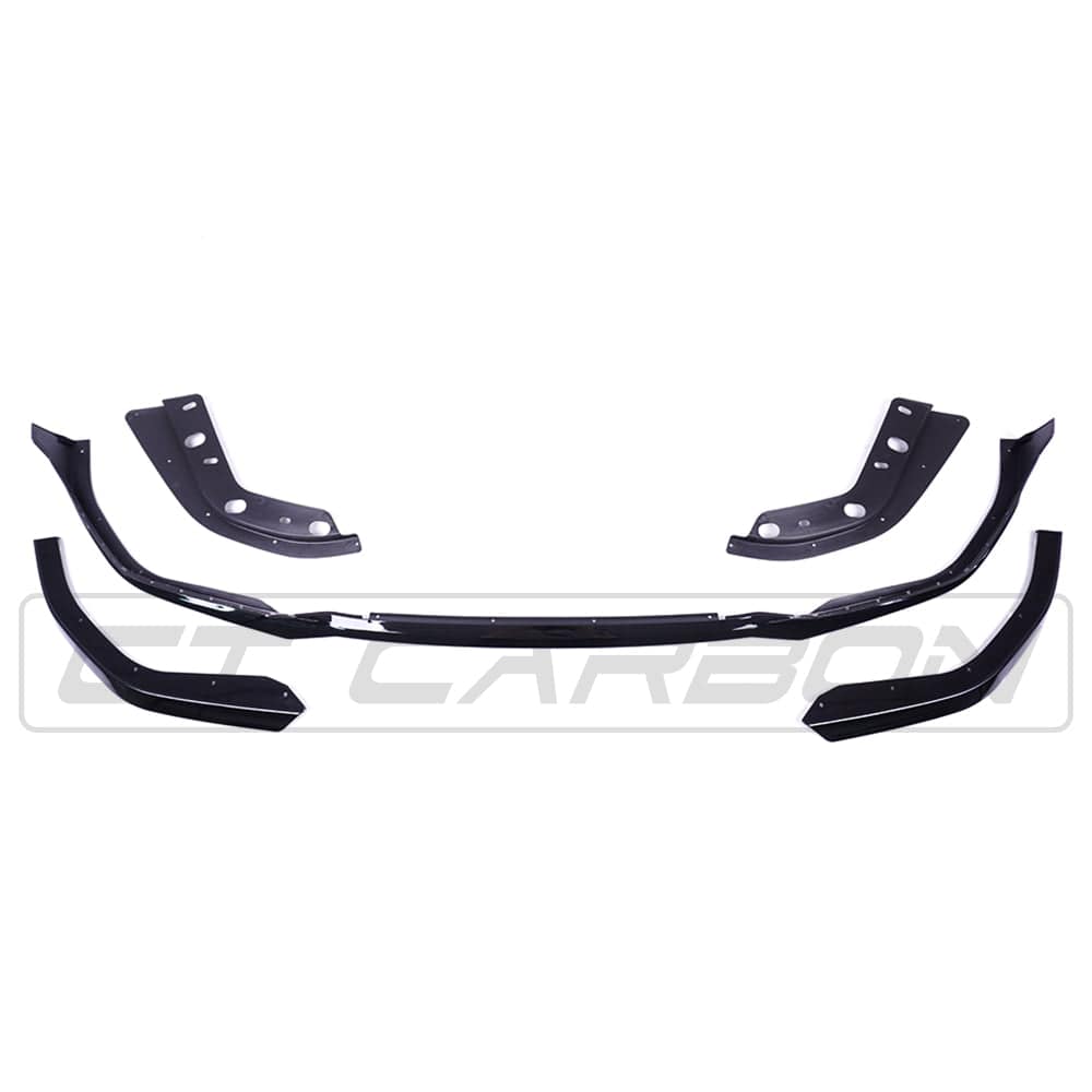 BMW 3 Series G20/G21 2018-2020 Front Lip Spoiler | Gloss Piano Black M Performance/MP Style Splitter | Front Bumper Lip/Chin Spoiler/Front Valance/Aero Splitter/Front Diffuser | Saloon & Touring | CT Carbon BLAK