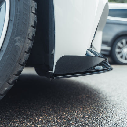 BMW 4 Series F32 F33 F36 (Coupe/Convertible/Gran Coupe) 2013-2020 Gloss Black Front Bumper Lip Splitter Spoiler – M Performance/MP Style 3-Piece Chin Spoiler Aero Lower Valance Lip – BLAK by CT Carbon