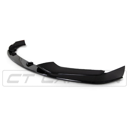 BMW 5 Series G30/G31 Front Lip Splitter Spoiler Gloss/Piano Black – M Performance Style Front Bumper Lip Extension Valance Aero – 2017-2020 Saloon Touring – BLAK by CT Carbon OEM Plus