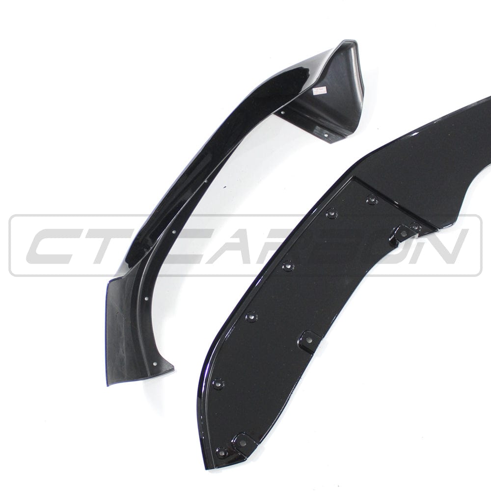 BMW 1 Series F20 F21 LCI Facelift 2015–2020 Front Lip Splitter Spoiler – Gloss Piano Black ABS – Bumper Lip, Chin Spoiler, Front Lower Lip, Aero Valance by CT Carbon