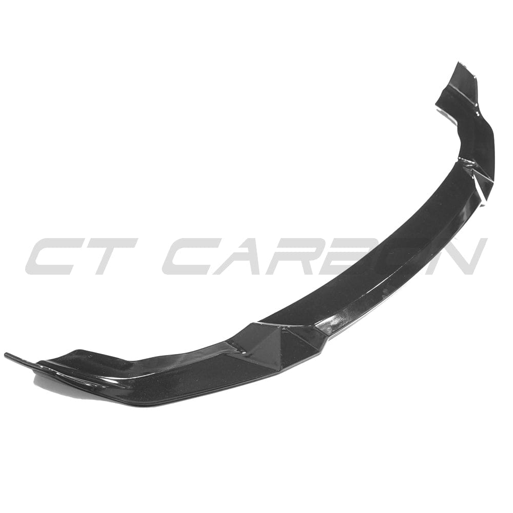 BMW M2 Competition F87 2018-2021 Front Lip Splitter Spoiler - Gloss/Piano Black ABS Bumper Lip - M2C F87 F87C OEM+ Front Lower Valance Diffuser Style by CT Carbon - Bumper Extension
