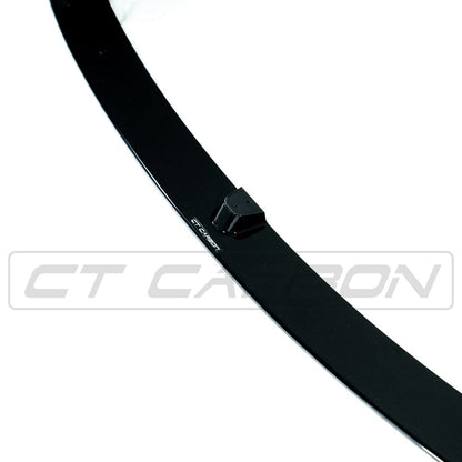 BMW M3/M4 F80 F82 F83 F8X (2014-2020) Gloss Piano Black Front Lip Splitter Spoiler – M Performance/MP Style Chin Valance Bumper Lip – CT Carbon BLAK – Front Bumper Extension Aero Lip – Saloon Sedan Coupe Cabrio