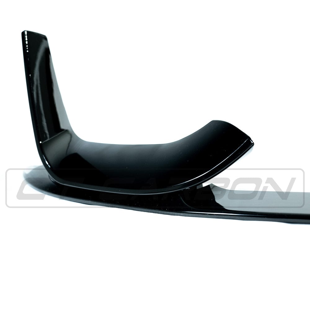 BMW M3 M4 F80 F82 F83 F8X Gloss Black Front Splitter - M Performance/MP Style Front Lip Spoiler, Bumper Lip, Chin Spoiler, Aero Valance Extension - Piano Black - 2014-2020