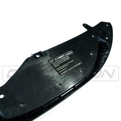 BMW M3 M4 F80 F82 F83 F8X Gloss Black Front Splitter - M Performance/MP Style Front Lip Spoiler, Bumper Lip, Chin Spoiler, Aero Valance Extension - Piano Black - 2014-2020