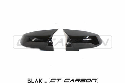 BMW F-Series Wing Mirror Caps / Door Mirror Covers – M Style Black Replacement Housings (OEM+) for 1 2 3 4 Series M Sport F20 F21 F22 F23 F30 F31 F32 F33 & F87 M2 2015-2020 – M Performance M4 Style Mirror Shells by CT Carbon