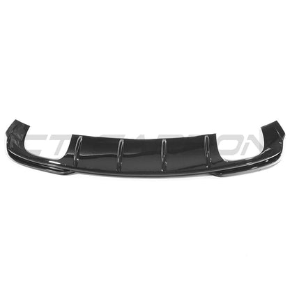 Audi A3 S Line / S3 8V Facelift Saloon Sedan 4 Door Rear Bumper Diffuser Valance Splitter Rear Apron - Gloss Piano Black ABS Lower Trim, Quad Exhaust Compatible 2016 2017 2018 2019 2020