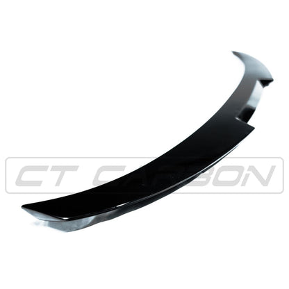 BMW 3 Series F30 / M3 F80 V Style Boot/Trunk Lip Spoiler Gloss Black (Piano Black) - Rear Decklid Tail Wing Aero Lip 2012-2018 F30, 2014-2020 F80 Sedan/Saloon OEM+