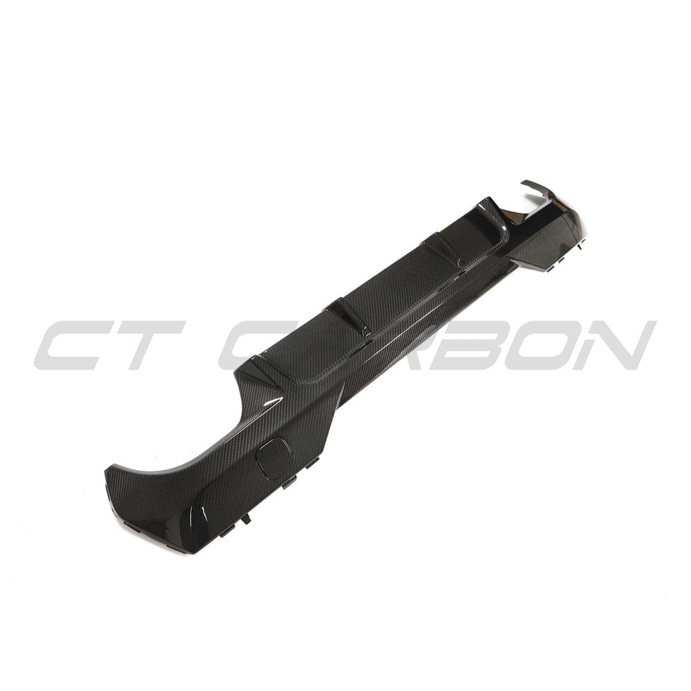 BMW 4 Series G22/G23 Carbon Fibre Rear Diffuser - Gloss Carbon Rear Valance, Rear Bumper Insert/Lower Trim, Rear Lip Skirt Splitter Apron - Coupe & Convertible 2020+ OEM+ Performance Styling