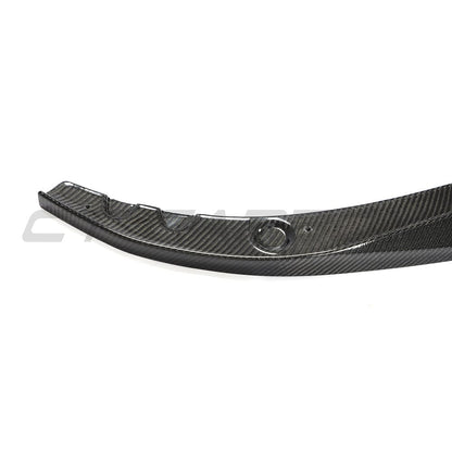 BMW 4 Series G22/G23 Carbon Fibre Front Lip Spoiler Splitter – M Performance (MP) Style Gloss Carbon Chin Spoiler & Front Bumper Lip – Fits 2020+ Coupe & Convertible – Front Valance/Front Blade OEM+