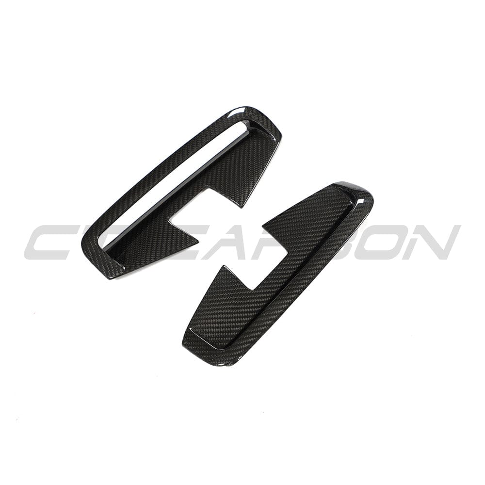 BMW 4 Series G22/G23 2020–2025 Carbon Fibre Side Vents (Air Extractors) for M Sport – Side Gills, Fender/Wing Outlet Trim, M Performance Style Gloss Carbon Side Grille Covers for Coupé & Cabriolet (Pair)