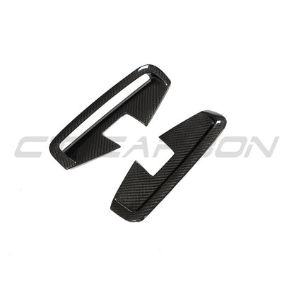 BMW 4 Series G22/G23 2020–2025 Carbon Fibre Side Vents (Air Extractors) for M Sport – Side Gills, Fender/Wing Outlet Trim, M Performance Style Gloss Carbon Side Grille Covers for Coupé & Cabriolet (Pair)