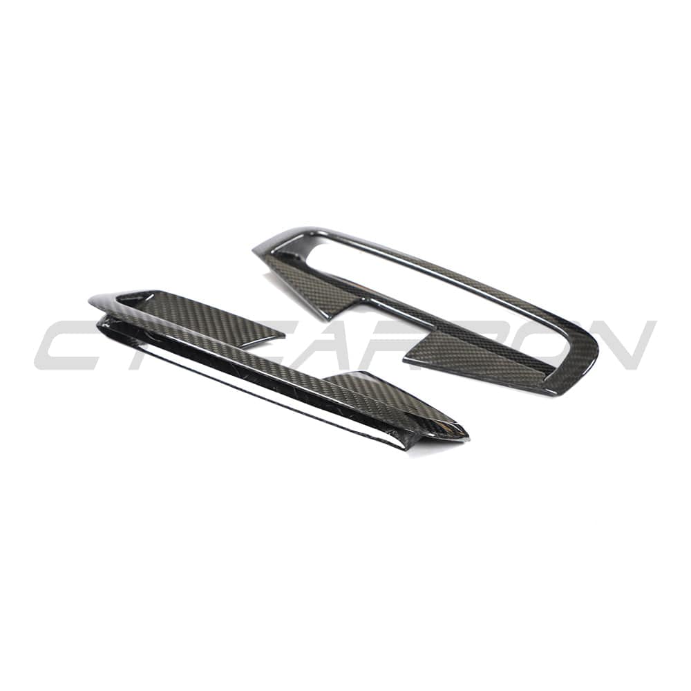 BMW 4 Series G22/G23 2020–2025 Carbon Fibre Side Vents (Air Extractors) for M Sport – Side Gills, Fender/Wing Outlet Trim, M Performance Style Gloss Carbon Side Grille Covers for Coupé & Cabriolet (Pair)