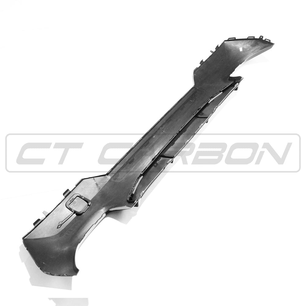 BMW 4 Series G22/G23 M440i/440i Rear Diffuser Gloss Black, M Performance Style OEM+ – Rear Valance/Apron/Bumper Insert/Lip/Splitter – Square Outlet Exhaust Only, 2020+ Coupe/Convertible, CT Carbon