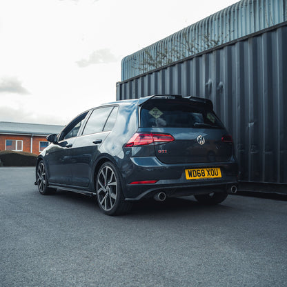 VW Volkswagen Golf Mk7 Mk7.5 2014-2020 Gloss Piano Black Roof Spoiler / Roof Wing Extension Tailgate Boot Lip ABS - GTI GTD R R-Line Hatchback OEM+ Style by CT Carbon