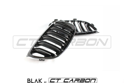 BMW M3 / 3 SERIES E92/E93 DOUBLE SLAT BLACK GRILLES - BLAK BY CT CARBON
