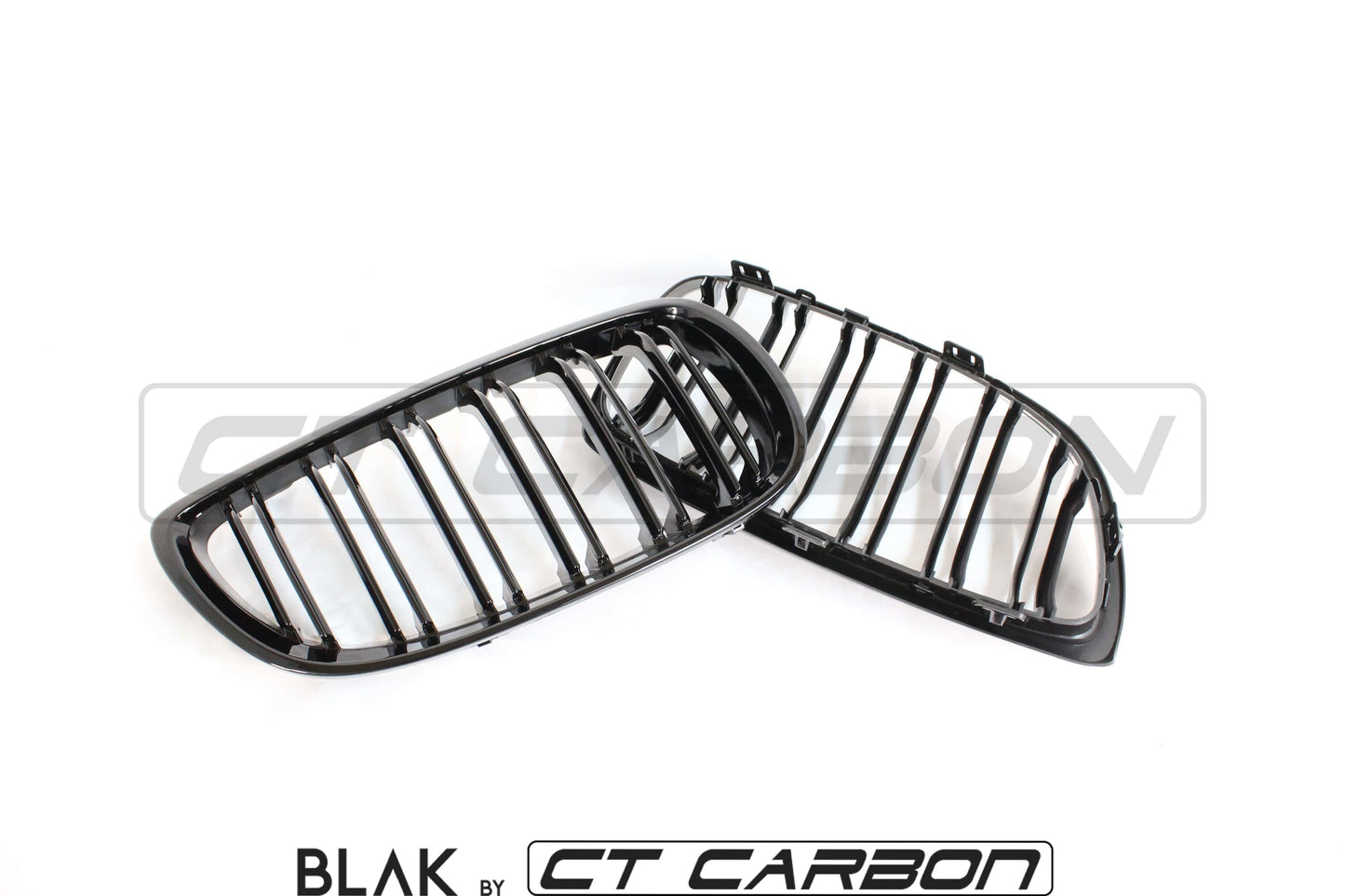 BMW M3 / 3 SERIES E92/E93 DOUBLE SLAT BLACK GRILLES - BLAK BY CT CARBON