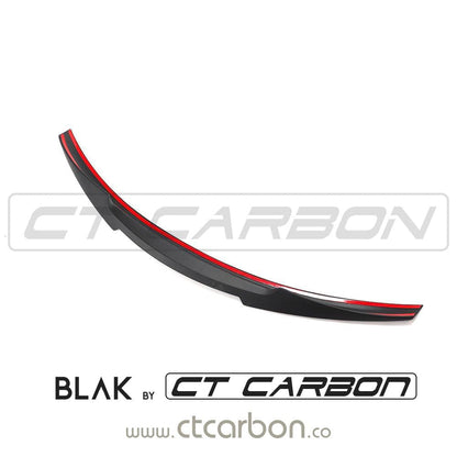 BMW M4 F82 Coupe 2014–2020 Rear Spoiler – Matte/Flat Black ABS Plastic V-Style Boot/Trunk Lip Spoiler Ducktail Boot Lid Wing | Non-Carbon Performance Aero Upgrade (BLAK by CT Carbon)