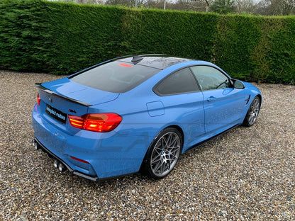 BMW M4 F82 Coupe 2014-2020 Matte/Matt Black V-Style Rear Lip Spoiler - Boot Lid/Trunk Lip Ducktail Tail Spoiler ABS Boot Wing OEM+ Styling Performance Aero