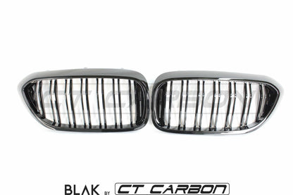 BMW M5 F90 / 5 SERIES G30/G31 DOUBLE SLAT BLACK GRILLES - BLAK BY CT CARBON