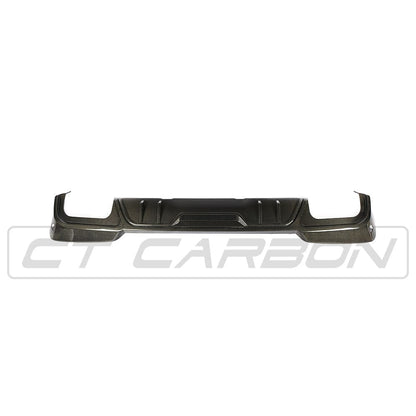 BMW X3 G01 Rear Diffuser 2017-2021 - Real Carbon Fibre (Fiber) Rear Valance / Bumper Insert Skirt Trim - CT Carbon OEM+ Rear Bumper Diffuser, Exhaust Surround, Lower Valance Upgrade