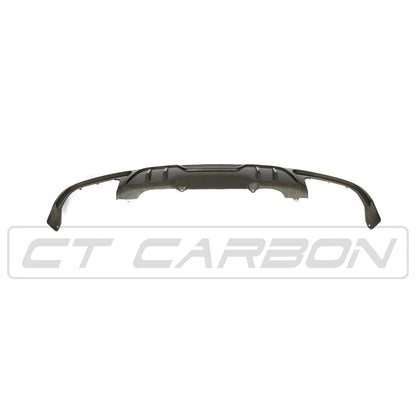 BMW X3 G01 Rear Diffuser 2017-2021 - Real Carbon Fibre (Fiber) Rear Valance / Bumper Insert Skirt Trim - CT Carbon OEM+ Rear Bumper Diffuser, Exhaust Surround, Lower Valance Upgrade