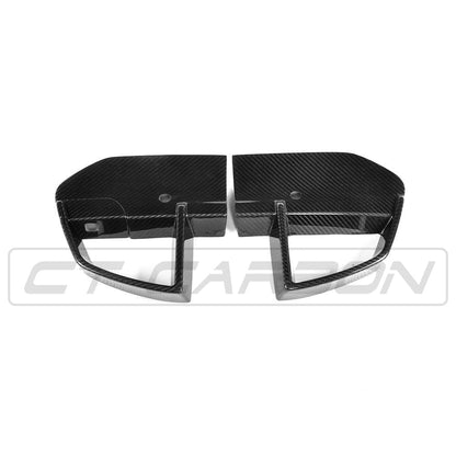 BMW X3 G01 2017-2021 Carbon Fibre Front Bumper Side Vent Trims – Air Intake Duct Surrounds/Covers – Carbon Fiber Grille Air Inlet Garnish – CT Carbon Pre-Preg Intake Trim Upgrade