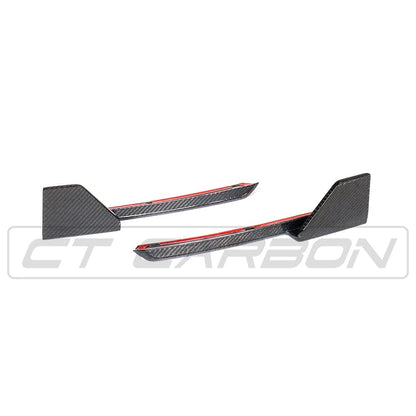 BMW X3 G01 2017-2021 Genuine Carbon Fibre (Fiber) Rear Corner Spats | Rear Bumper Corner/Side Splitters & Extensions | Valance Corner Trims/Canards | Diffuser Corner Covers – CT Carbon