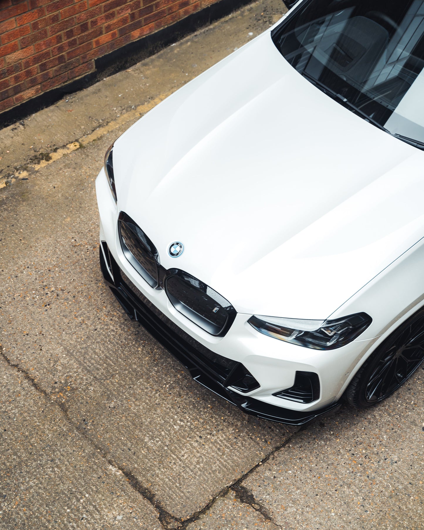 BMW X3 G01 LCI 2022-2025 Gloss/Piano Black Front Splitter Lip Spoiler - CT Carbon ABS Front Bumper Lip, Valance & Air Dam, Facelift X3 Front Apron Extension Body Kit Upgrade