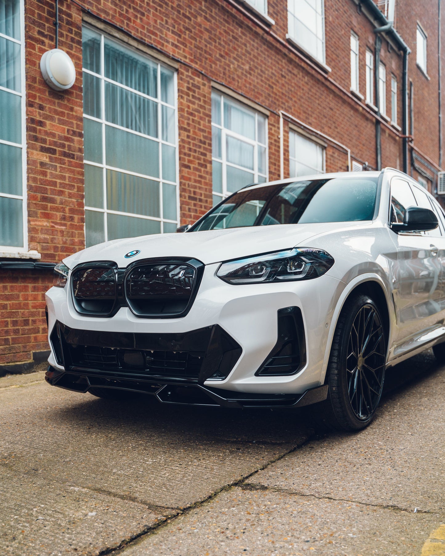 BMW X3 G01 LCI 2022-2025 Gloss/Piano Black Front Splitter Lip Spoiler - CT Carbon ABS Front Bumper Lip, Valance & Air Dam, Facelift X3 Front Apron Extension Body Kit Upgrade