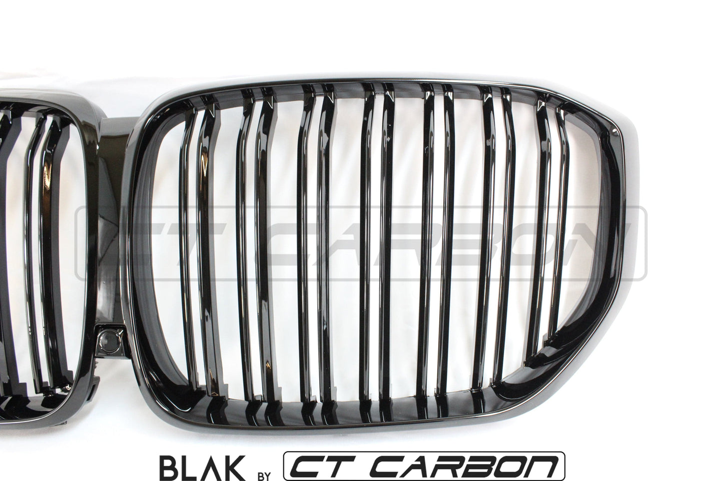BMW X5 G05 2018+ Double Slat Kidney Grilles Black – BLAK by CT Carbon | M-Style Twin Bar Front Grill/Grille Replacement | Shadowline Dechrome Black Pack Radiator Grille Set | ABS Aftermarket Upgrade