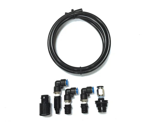 Burger Motorsports BMS N54 Oil Catch Can Kit - Vacuum Side PCV/Crankcase Breather Oil/Vapor Separator for BMW 1M, 135i, 335i, 535i (E82 E88 E90 E91 E92 E93 E60 E61) Dual-Baffled, Plug-and-Play, Check Valve - BMS157