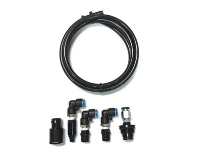 Burger Motorsports BMS N54 Oil Catch Can Kit - Vacuum Side PCV/Crankcase Breather Oil/Vapor Separator for BMW 1M, 135i, 335i, 535i (E82 E88 E90 E91 E92 E93 E60 E61) Dual-Baffled, Plug-and-Play, Check Valve - BMS157